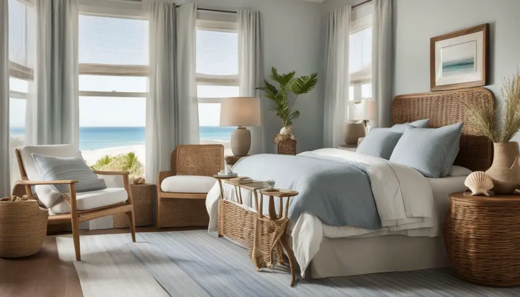 Coastal bedroom decor