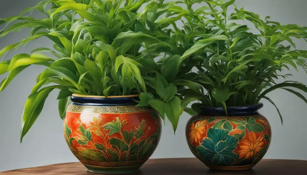 Hand-painted pots