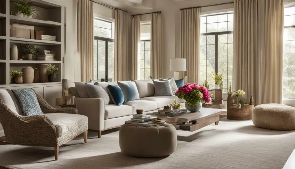 Living room furniture arrangement