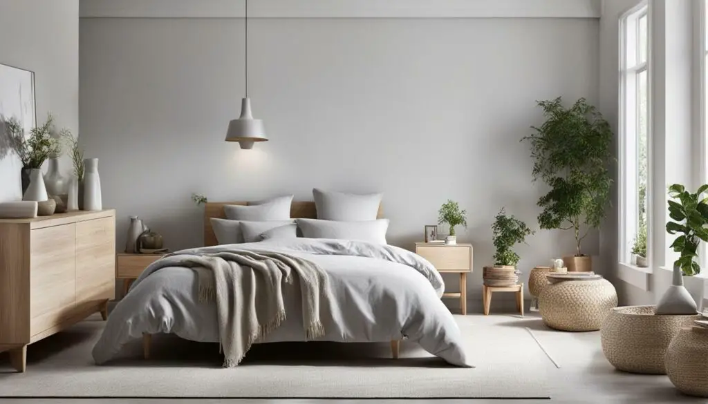 Minimalist Scandinavian bedroom