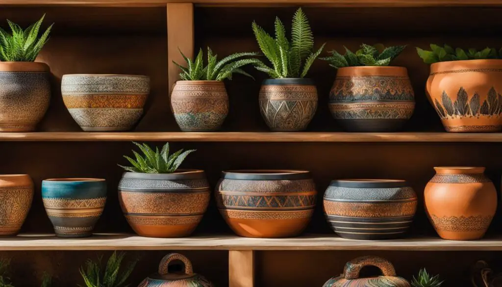 artisan clay pots