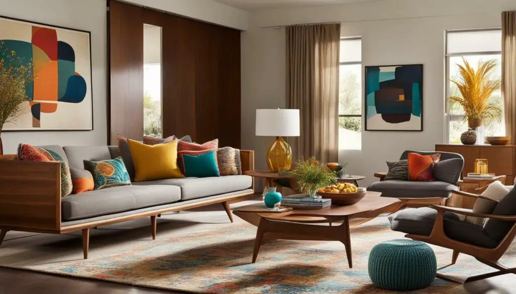mid-century modern living room