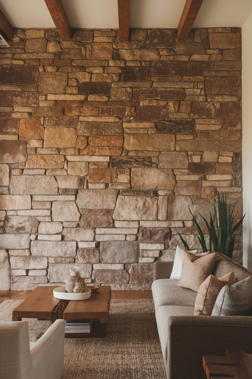 Stone or Brick Veneer for an Industrial Feel